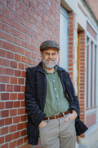 Jude Gaillot leaning on bricks